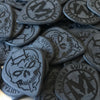 Mathas Guitars - "JAZZ-X" - Guitar Picks - 1.5 mm - Black - "SKÜLLANON / CLASSIC EMBLEM" - Engraved - Double-Sided Logos