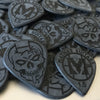 Mathas Guitars - "JAZZ-X" - Guitar Picks - 1.5 mm - Black - "SKÜLLANON / CLASSIC EMBLEM" - Engraved - Double-Sided Logos