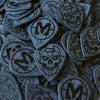 Mathas Guitars - "JAZZ-X" - Guitar Picks - 1.5 mm - Black - "SKÜLLANON / CLASSIC EMBLEM" - Engraved - Double-Sided Logos