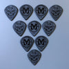 Mathas Guitars - "JAZZ-X" - Guitar Picks - 1.5 mm - Black - "SKÜLLANON / CLASSIC EMBLEM" - Engraved - Double-Sided Logos