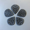 Mathas Guitars - "JAZZ-X" - Guitar Picks - 1.5 mm - Black - "SKÜLLANON / CLASSIC EMBLEM" - Engraved - Double-Sided Logos
