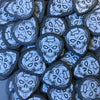 “Jazz Maxx” - Mathas Guitars - Guitar Picks - “SkullDuggery” Logo - 1.5 mm - BLACK - White Graphics