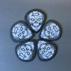 “Jazz Maxx” - Mathas Guitars - Guitar Picks - “SkullDuggery” Logo - 1.5 mm - BLACK - White Graphics