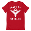Mathas Guitars - Tee - T-Shirt - TShirt - Shirt - Streetwear - Live Sharp Shred Hard - Skül Sprt - Skullduggery - Flight To Fight