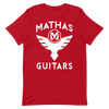 Mathas Guitars - Tee - T-Shirt - TShirt - Shirt - Streetwear - Live Sharp Shred Hard - Skül Sprt - Skullduggery - Flight To Fight