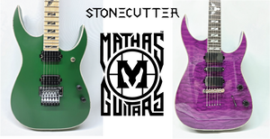 Mathas Guitars - StoneCutter - Obsidian Knight - Arctic Ice - Guitars - Heavy Metal - Shred Guitar - One Headstock To Rule Them All - Live Sharp Shred Hard