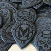 Mathas Guitars - "JAZZ-X" - Guitar Picks - 1.5 mm - Black - "SKÜLLANON / CLASSIC EMBLEM" - Engraved - Double-Sided Logos