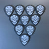 “Jazz Maxx” - Mathas Guitars - Guitar Picks - “SkullDuggery” Logo - 1.5 mm - BLACK - White Graphics